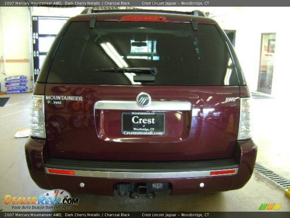 2007 Mercury Mountaineer AWD Dark Cherry Metallic / Charcoal Black Photo #7