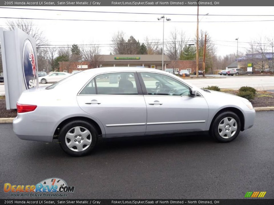 2005 Honda Accord LX Sedan Satin Silver Metallic / Gray Photo #6