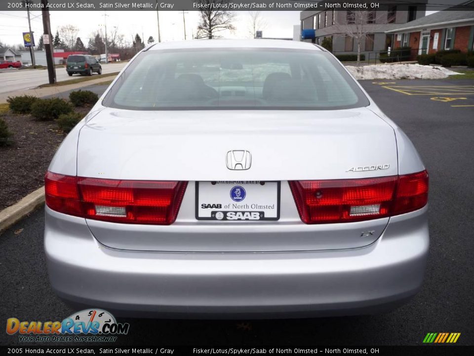 2005 Honda Accord LX Sedan Satin Silver Metallic / Gray Photo #7