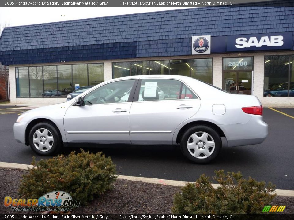 2005 Honda Accord LX Sedan Satin Silver Metallic / Gray Photo #8
