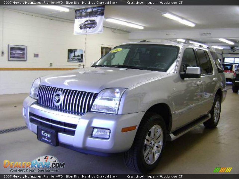 2007 Mercury Mountaineer Premier AWD Silver Birch Metallic / Charcoal Black Photo #2
