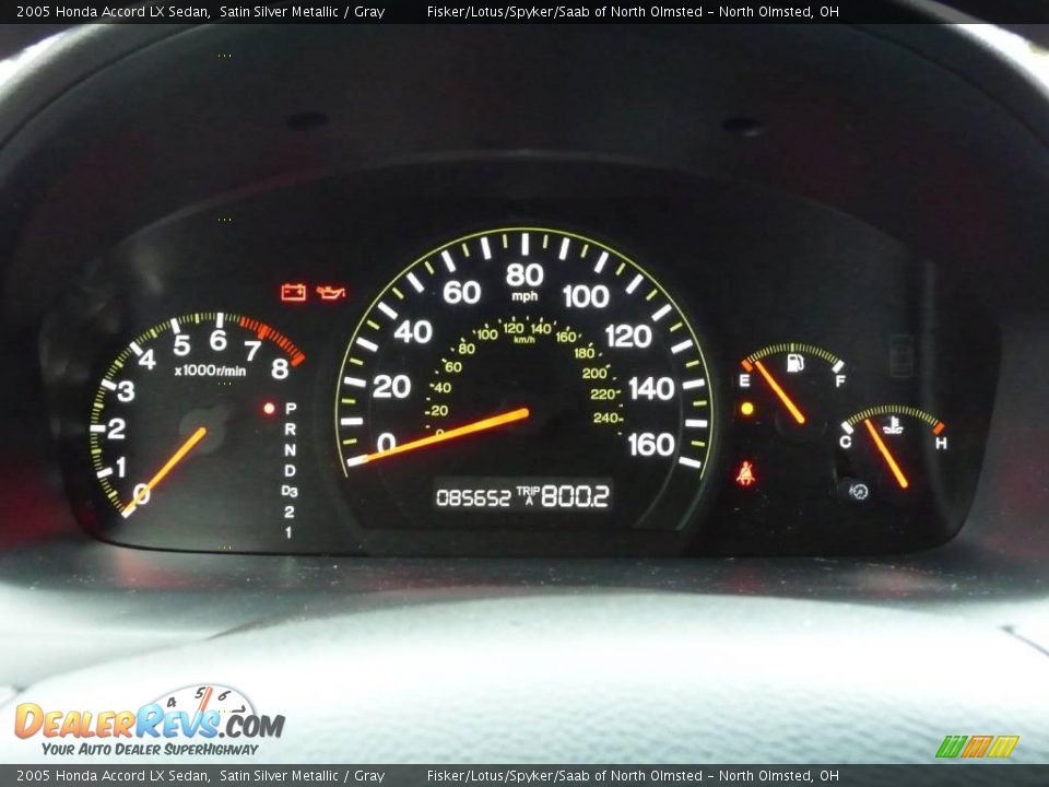 2005 Honda Accord LX Sedan Satin Silver Metallic / Gray Photo #11