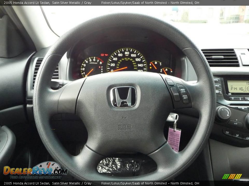 2005 Honda Accord LX Sedan Satin Silver Metallic / Gray Photo #12