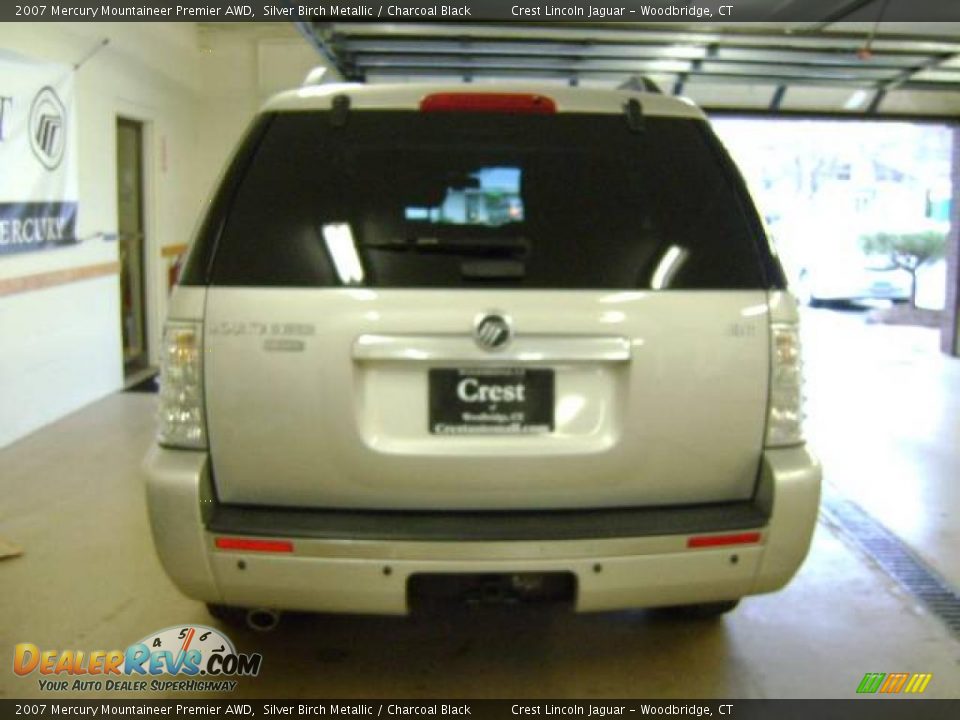 2007 Mercury Mountaineer Premier AWD Silver Birch Metallic / Charcoal Black Photo #10