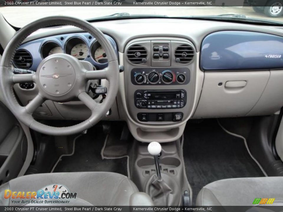 2003 Chrysler PT Cruiser Limited Steel Blue Pearl / Dark Slate Gray Photo #22