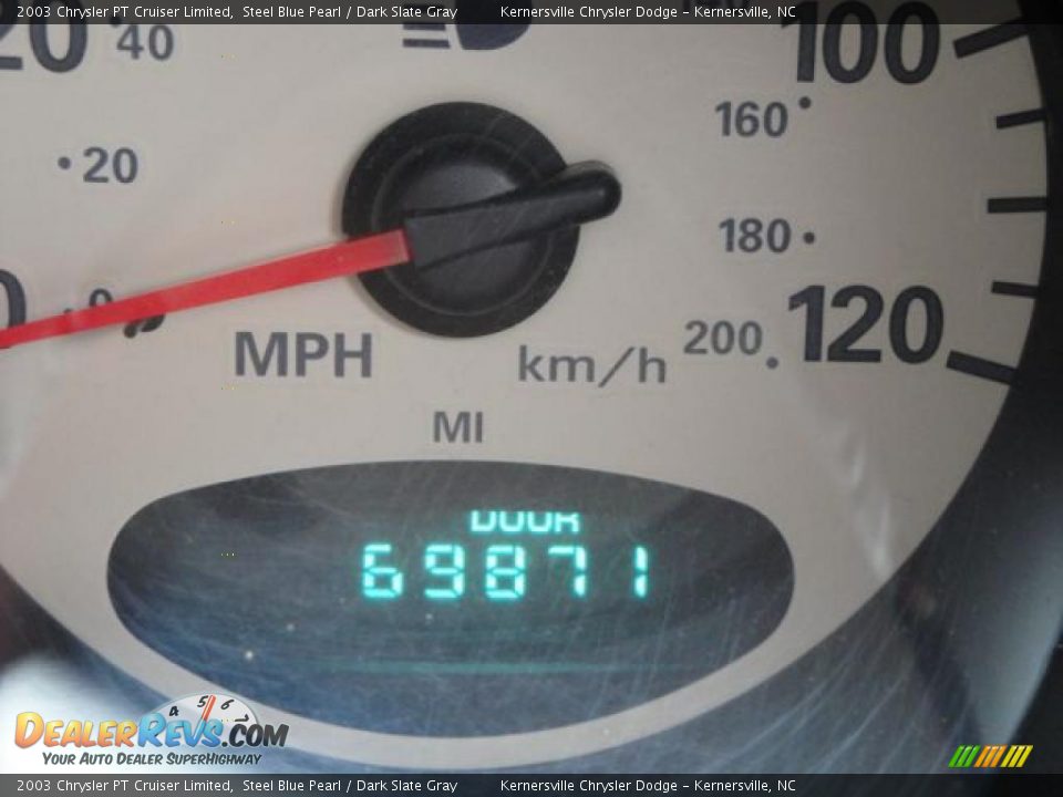 2003 Chrysler PT Cruiser Limited Steel Blue Pearl / Dark Slate Gray Photo #26