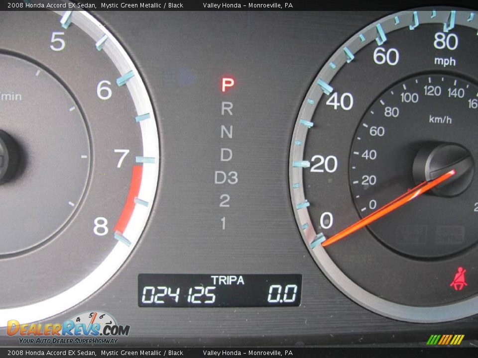 2008 Honda Accord EX Sedan Mystic Green Metallic / Black Photo #15