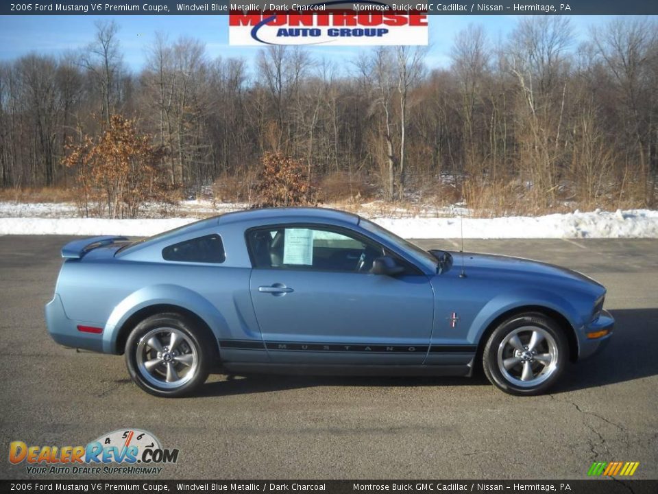 2006 Ford Mustang V6 Premium Coupe Windveil Blue Metallic / Dark Charcoal Photo #1