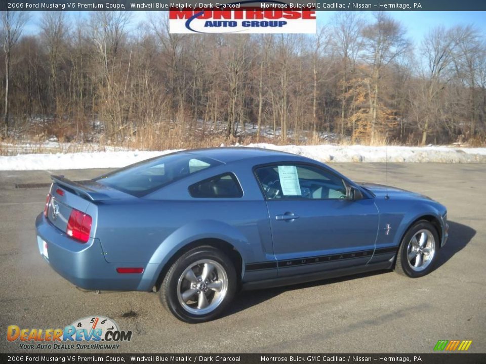 2006 Ford Mustang V6 Premium Coupe Windveil Blue Metallic / Dark Charcoal Photo #2