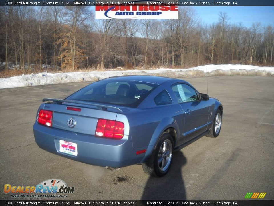 2006 Ford Mustang V6 Premium Coupe Windveil Blue Metallic / Dark Charcoal Photo #3