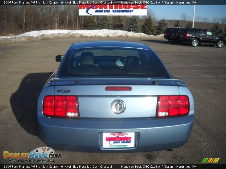 2006 Ford Mustang V6 Premium Coupe Windveil Blue Metallic / Dark Charcoal Photo #4