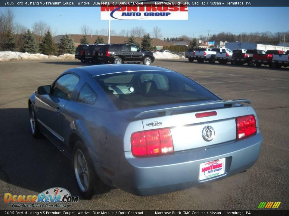 2006 Ford Mustang V6 Premium Coupe Windveil Blue Metallic / Dark Charcoal Photo #5