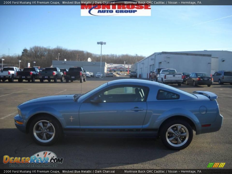 2006 Ford Mustang V6 Premium Coupe Windveil Blue Metallic / Dark Charcoal Photo #7