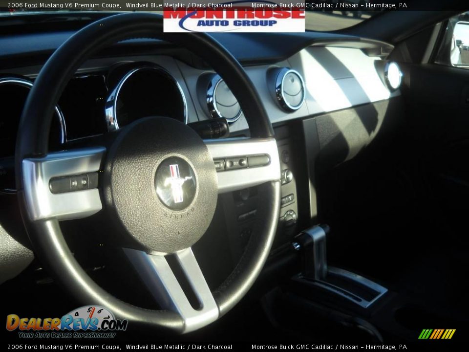 2006 Ford Mustang V6 Premium Coupe Windveil Blue Metallic / Dark Charcoal Photo #9