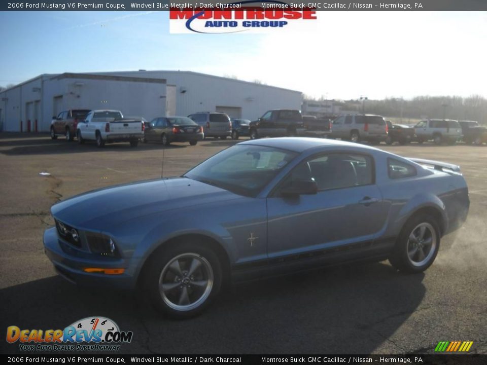 2006 Ford Mustang V6 Premium Coupe Windveil Blue Metallic / Dark Charcoal Photo #17