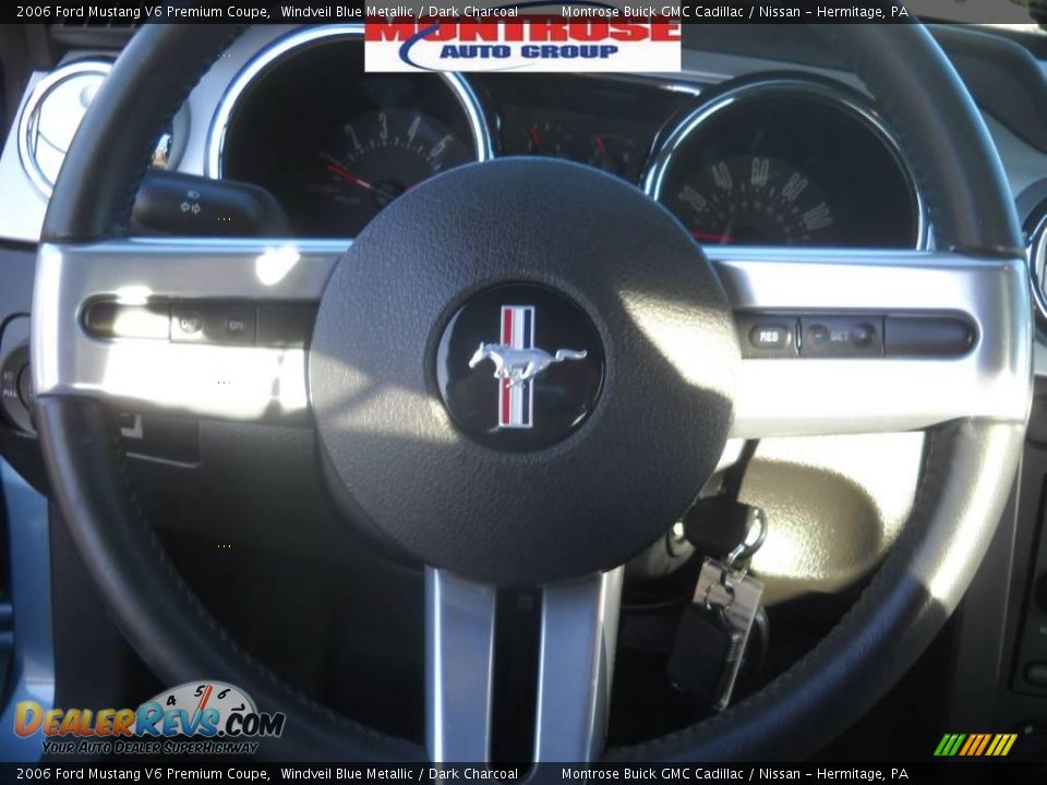 2006 Ford Mustang V6 Premium Coupe Windveil Blue Metallic / Dark Charcoal Photo #28