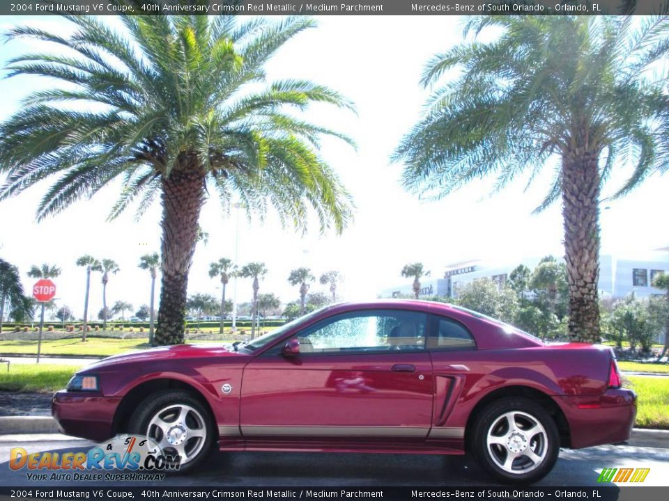 40th Anniversary Crimson Red Metallic 2004 Ford Mustang V6 Coupe Photo #1