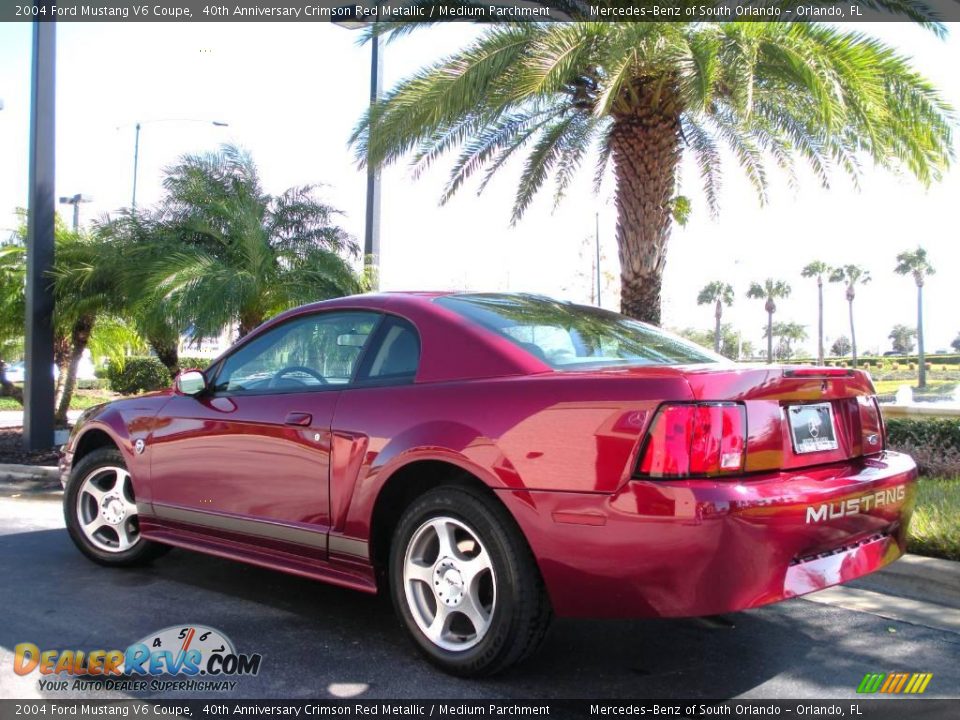40th Anniversary Crimson Red Metallic 2004 Ford Mustang V6 Coupe Photo #8