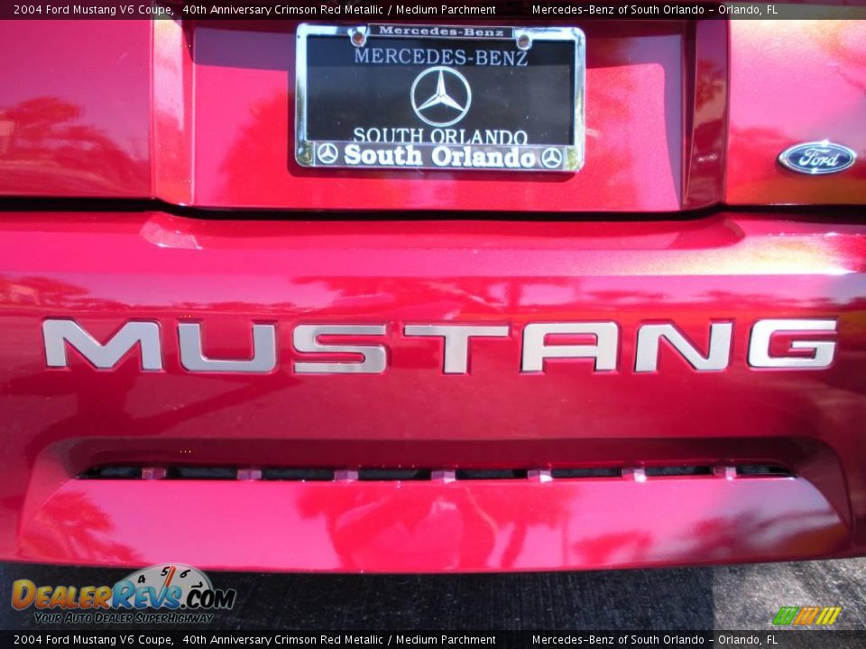 2004 Ford Mustang V6 Coupe 40th Anniversary Crimson Red Metallic / Medium Parchment Photo #9
