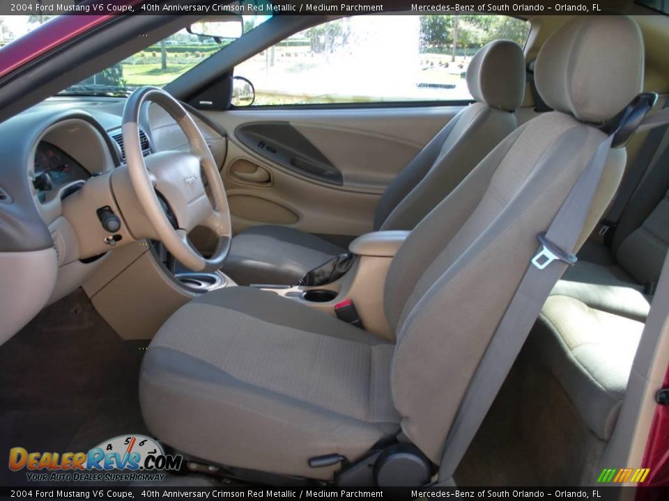 Medium Parchment Interior - 2004 Ford Mustang V6 Coupe Photo #12