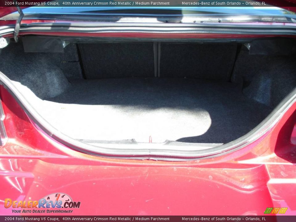 2004 Ford Mustang V6 Coupe 40th Anniversary Crimson Red Metallic / Medium Parchment Photo #23