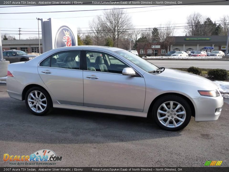 2007 Acura TSX Sedan Alabaster Silver Metallic / Ebony Photo #4