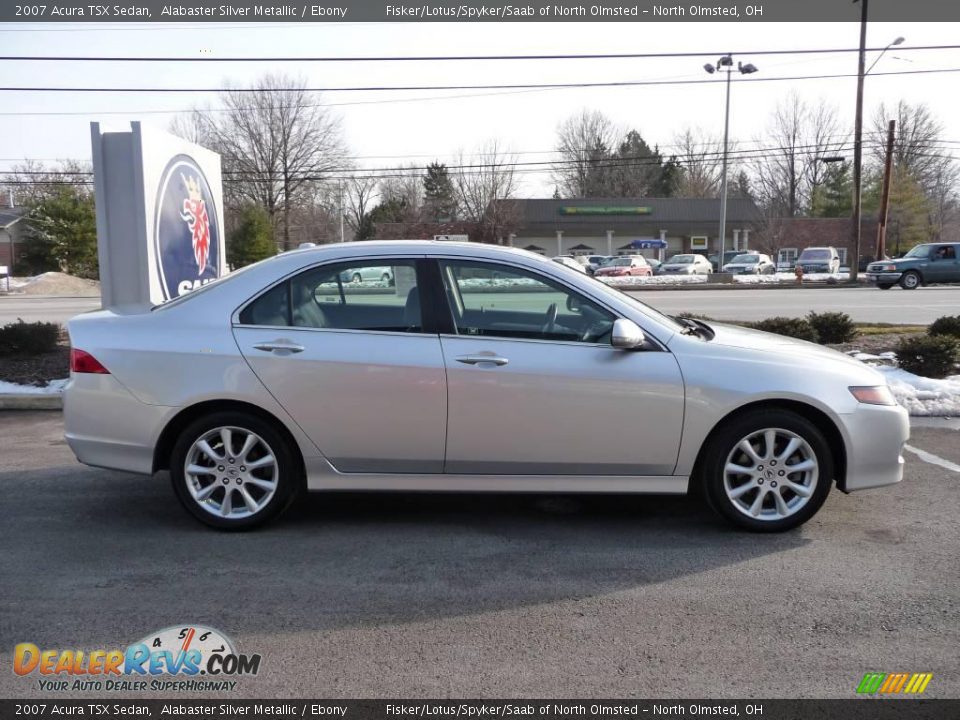 2007 Acura TSX Sedan Alabaster Silver Metallic / Ebony Photo #5