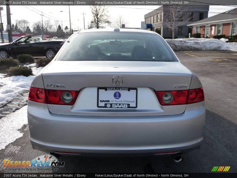 2007 Acura TSX Sedan Alabaster Silver Metallic / Ebony Photo #7