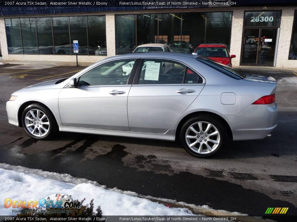 2007 Acura TSX Sedan Alabaster Silver Metallic / Ebony Photo #8