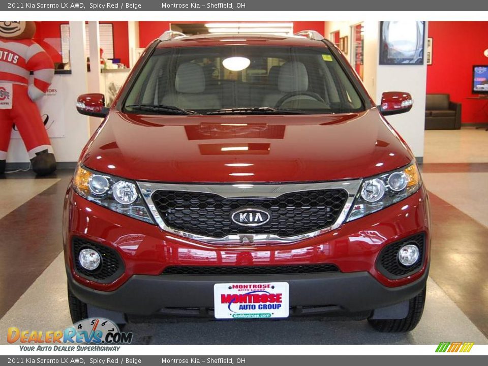 2011 Kia Sorento LX AWD Spicy Red / Beige Photo #10
