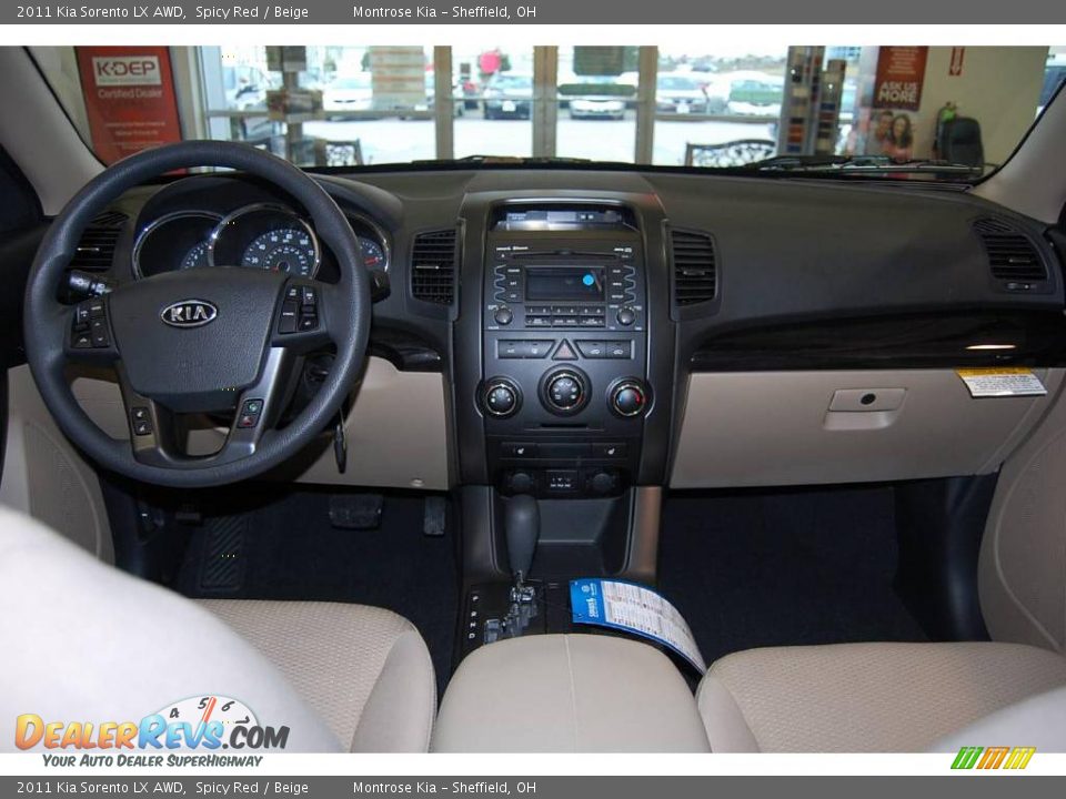 2011 Kia Sorento LX AWD Spicy Red / Beige Photo #12