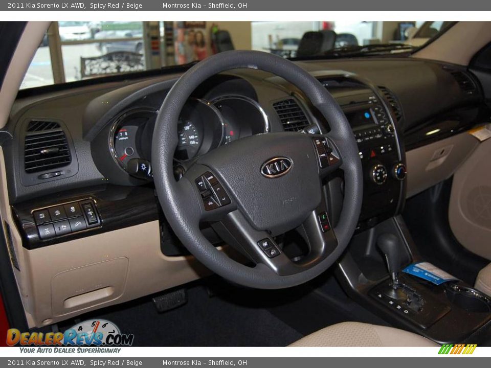 2011 Kia Sorento LX AWD Spicy Red / Beige Photo #13