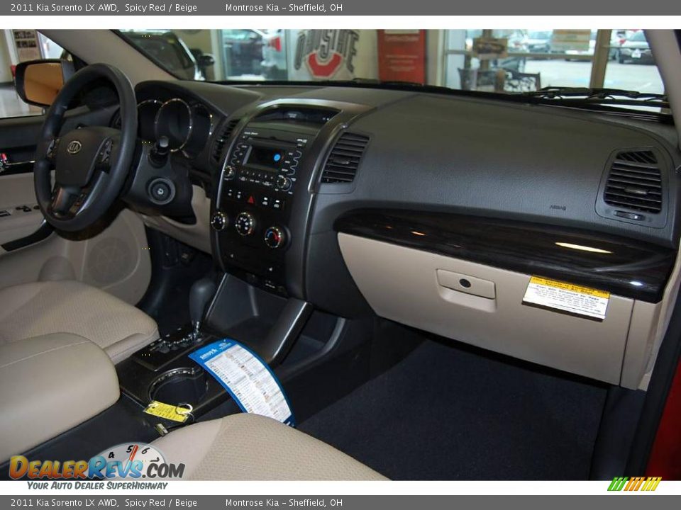 2011 Kia Sorento LX AWD Spicy Red / Beige Photo #14