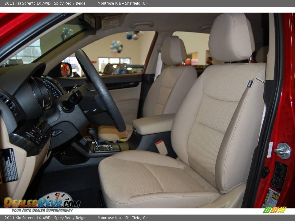 2011 Kia Sorento LX AWD Spicy Red / Beige Photo #15