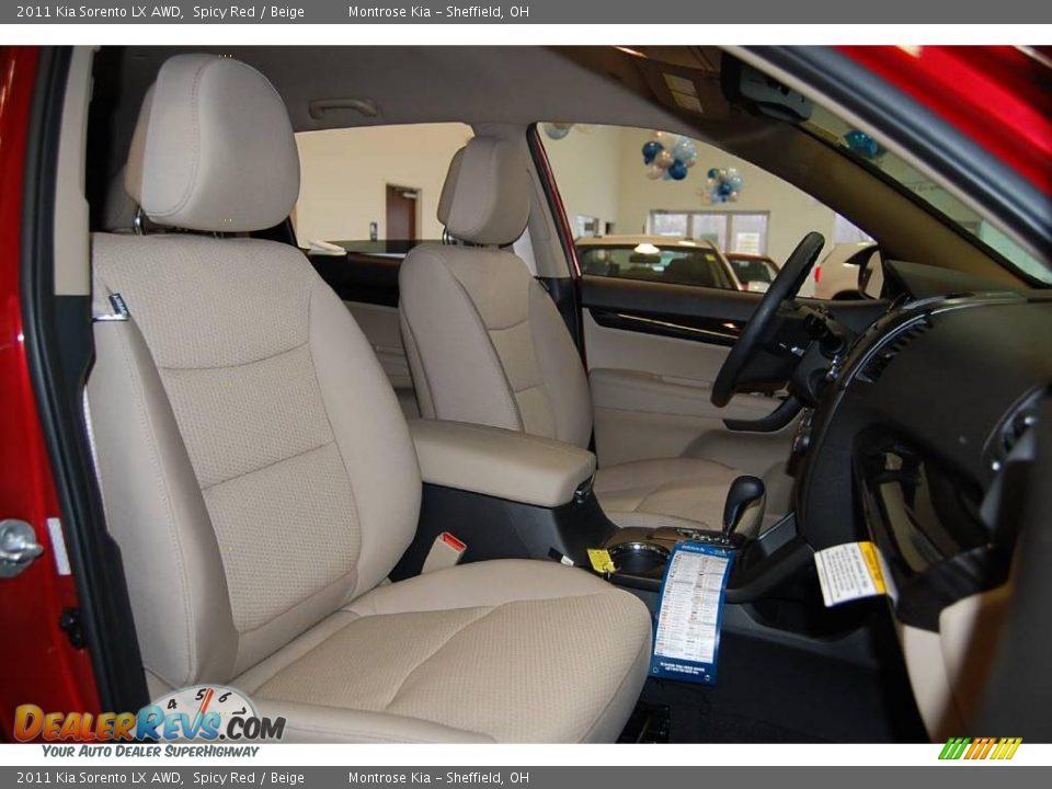 2011 Kia Sorento LX AWD Spicy Red / Beige Photo #21