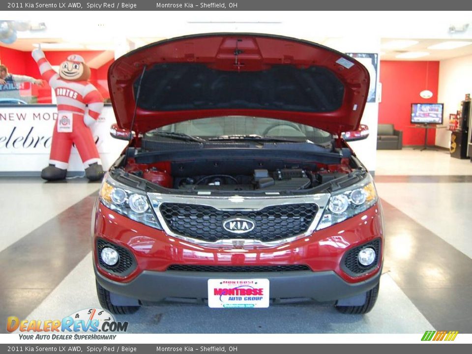2011 Kia Sorento LX AWD Spicy Red / Beige Photo #22
