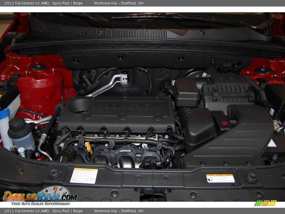 2011 Kia Sorento LX AWD Spicy Red / Beige Photo #23