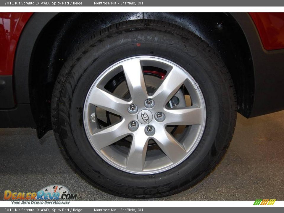 2011 Kia Sorento LX AWD Spicy Red / Beige Photo #26