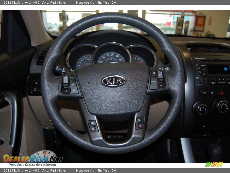 2011 Kia Sorento LX AWD Spicy Red / Beige Photo #28