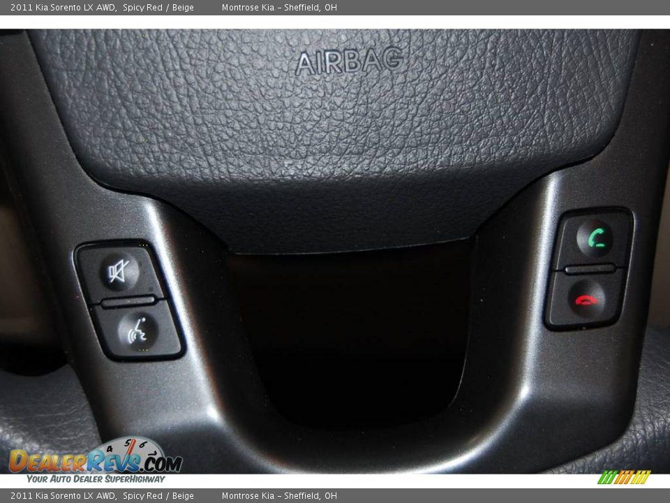2011 Kia Sorento LX AWD Spicy Red / Beige Photo #30