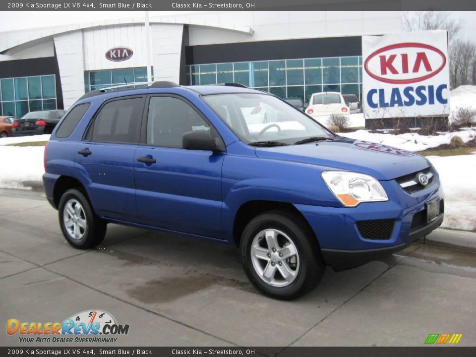 2009 Kia Sportage LX V6 4x4 Smart Blue / Black Photo #1