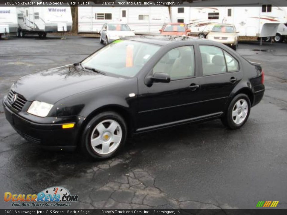 2001 Volkswagen Jetta GLS Sedan Black / Beige Photo #1