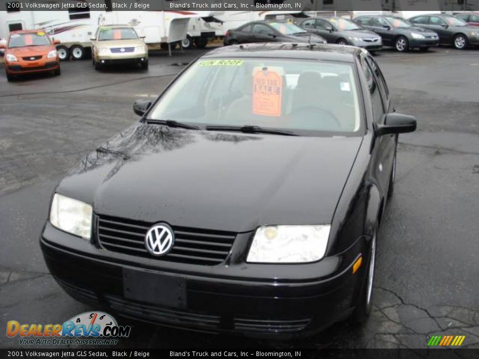 2001 Volkswagen Jetta GLS Sedan Black / Beige Photo #2