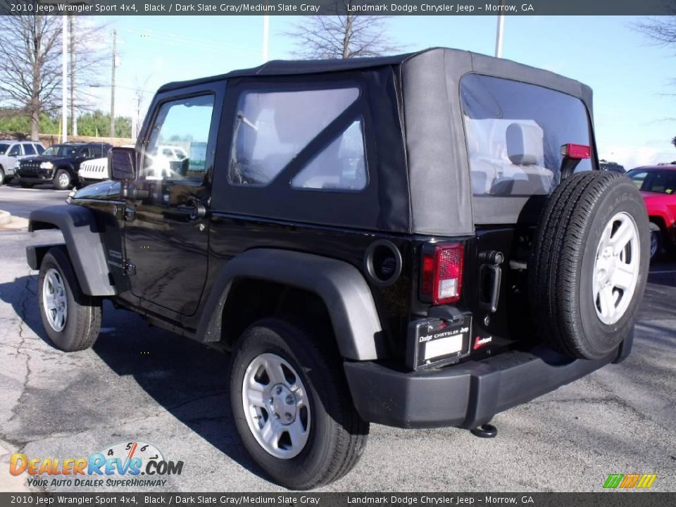 2010 Jeep Wrangler Sport 4x4 Black / Dark Slate Gray/Medium Slate Gray Photo #2