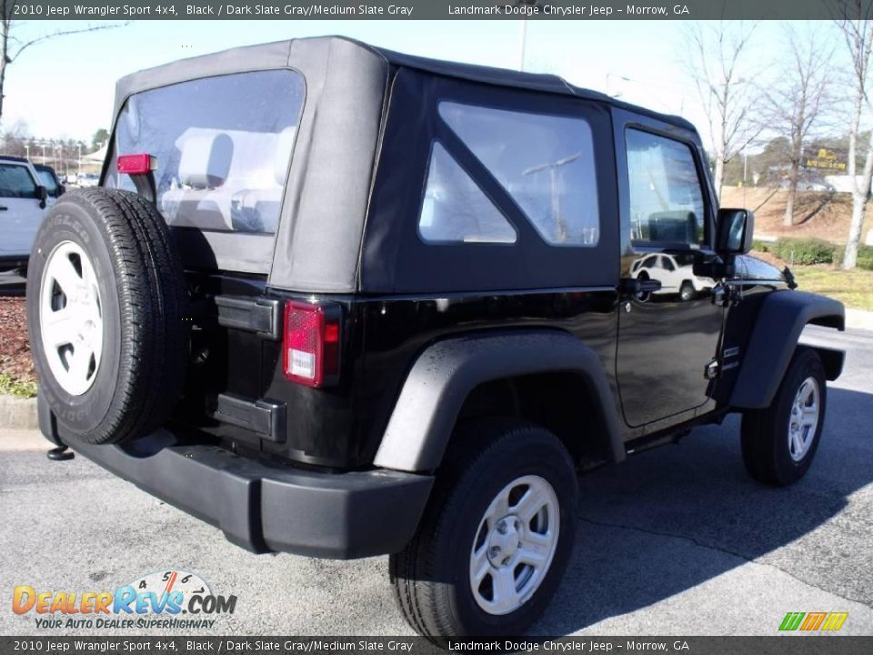 2010 Jeep Wrangler Sport 4x4 Black / Dark Slate Gray/Medium Slate Gray Photo #3