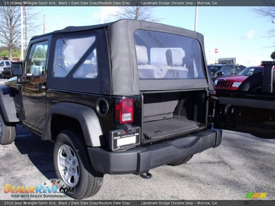 2010 Jeep Wrangler Sport 4x4 Black / Dark Slate Gray/Medium Slate Gray Photo #8