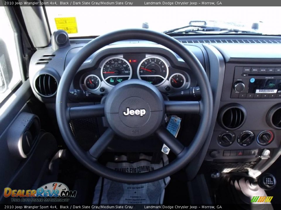 2010 Jeep Wrangler Sport 4x4 Black / Dark Slate Gray/Medium Slate Gray Photo #11
