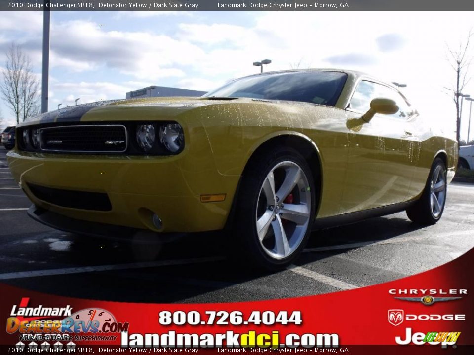 2010 Dodge Challenger SRT8 Detonator Yellow / Dark Slate Gray Photo #1