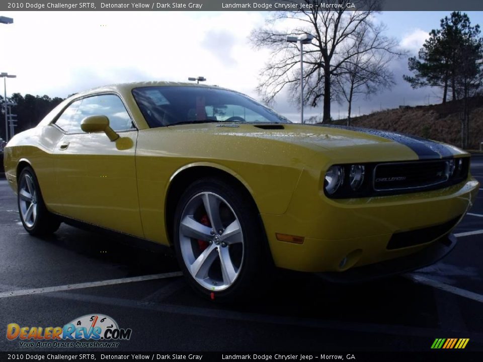 2010 Dodge Challenger SRT8 Detonator Yellow / Dark Slate Gray Photo #4
