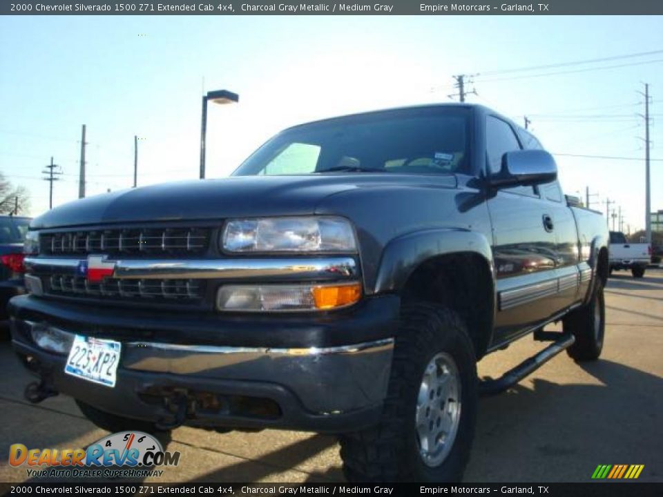 2000 Chevrolet Silverado 1500 Z71 Extended Cab 4x4 Charcoal Gray Metallic / Medium Gray Photo #1